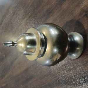 India Brass Urn with Lid. 7"